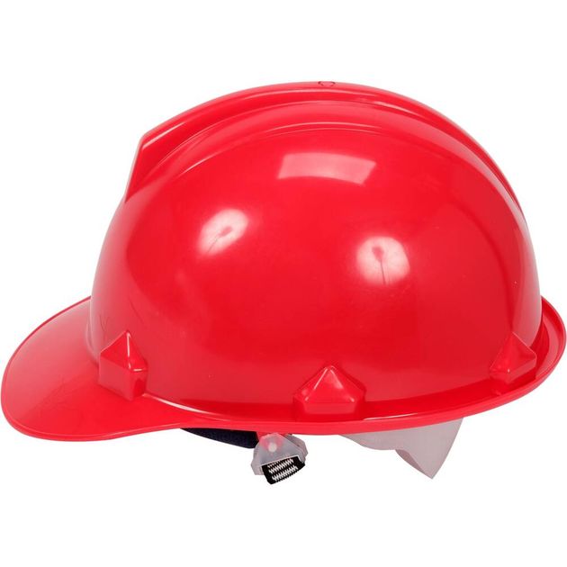 Каска защитная VOREL красная из HDPE, фото , изображение 2 | SNABZHENIE.com.ua