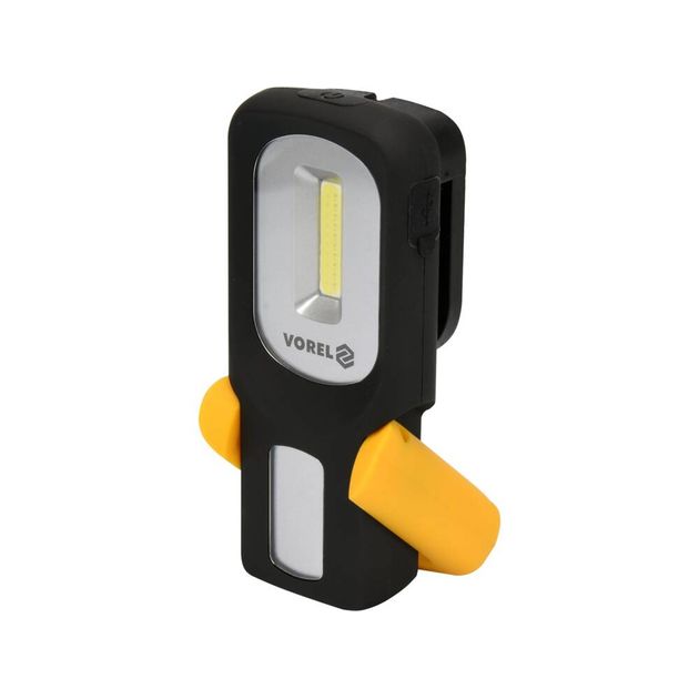 Ліхтар COB LED акумуляторний VOREL : діодний (3Вт) 100Lm, Li-Ion 3.7 В, 800 A/Год, 5 режимів [12/48], фото , зображення 5 | SNABZHENIE.com.ua