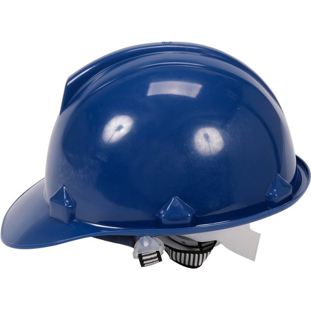 Каска защитная VOREL синяя из HDPE, фото , изображение 2 | SNABZHENIE.com.ua