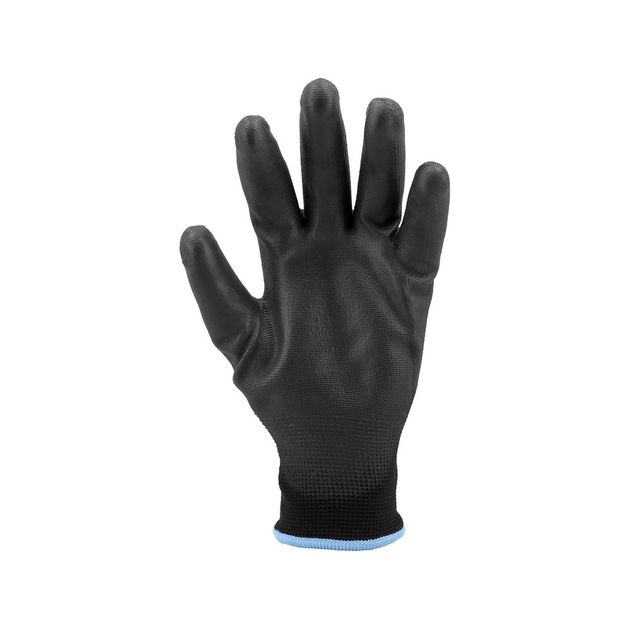 Рукавиці VOREL робочі чорні, поліестер з поліуретановим покриттям, 9 р., фото , изображение 8 | SNABZHENIE.com.ua