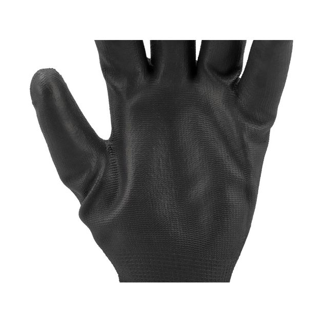 Рукавиці VOREL робочі чорні, поліестер з поліуретановим покриттям, 9 р., фото , изображение 11 | SNABZHENIE.com.ua