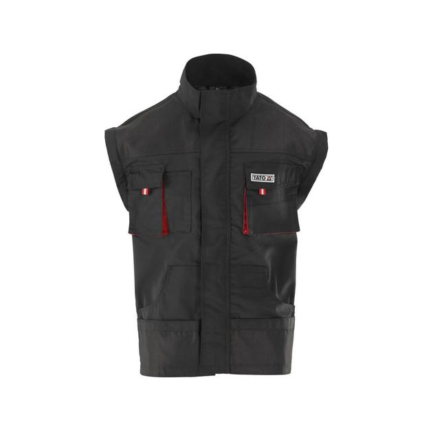 Рабочая куртка черно-красная, размер M YATO (YT-8021), фото , изображение 10 | SNABZHENIE.com.ua