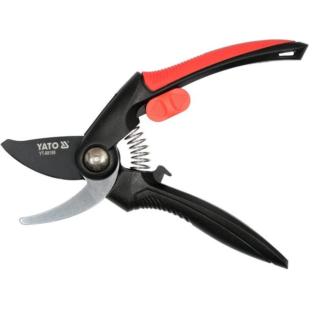 Секатор с округлыми лезвиями YATO: для веток Ø= 20 мм, L= 208 мм, фото , изображение 2 | SNABZHENIE.com.ua
