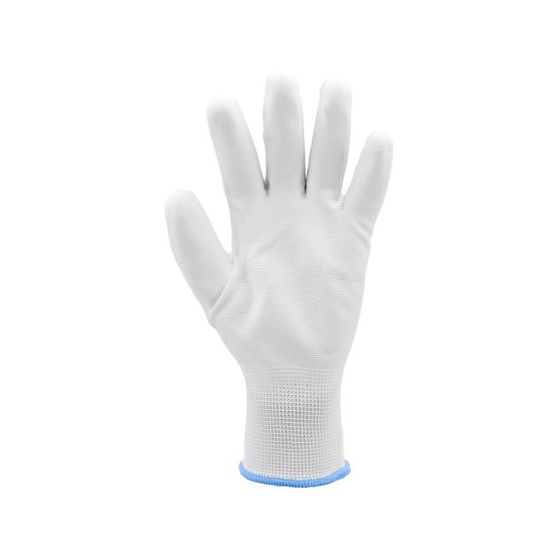 Рукавицы рабочие VOREL, белые, полиэстер с покрытием, размер 9, фото , изображение 8 | SNABZHENIE.com.ua