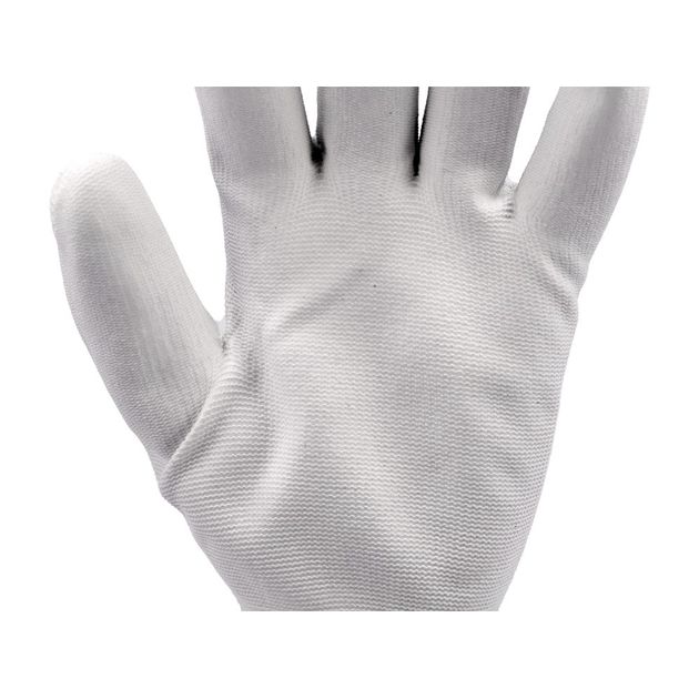 Рукавицы рабочие VOREL, белые, полиэстер с покрытием, размер 9, фото , изображение 10 | SNABZHENIE.com.ua