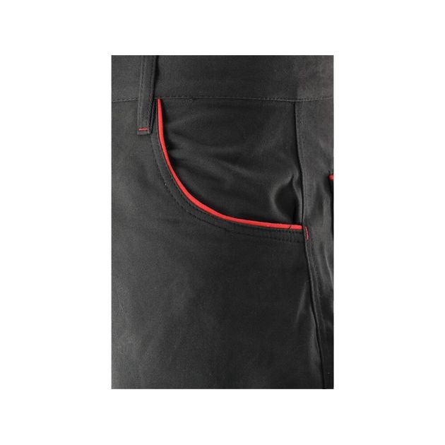 Штани робочі COMFY YATO L/XL, чорно-червоні, 7 кишень, 100% бавовна, фото , изображение 8 | SNABZHENIE.com.ua
