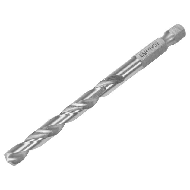 Сверло по металлу YATO 6 мм, HEX 1/4, длина 93/57 мм, фото , изображение 2 | SNABZHENIE.com.ua