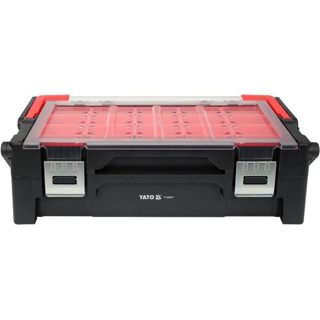 Ящик пластиковый складной YATO с 21 ячейкой, 560x305x165 мм, фото , изображение 2 | SNABZHENIE.com.ua