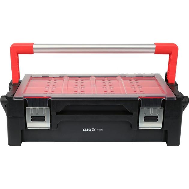 Ящик пластиковый складной YATO с 21 ячейкой, 560x305x165 мм, фото , изображение 6 | SNABZHENIE.com.ua