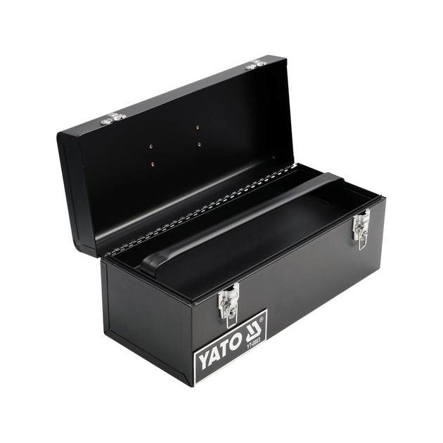 Металлический ящик для инструмента YATO 428x180x180 мм (YT-0883), фото , изображение 2 | SNABZHENIE.com.ua