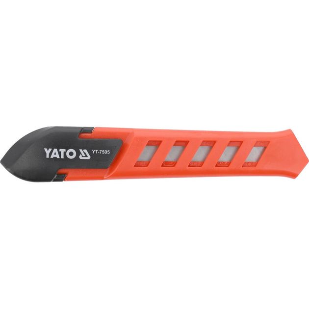 Нож YATO с сегментным лезвием 18 мм (YT-7505), фото , изображение 2 | SNABZHENIE.com.ua Нож YATO с сегментным лезвием 18 мм (YT-7505), фото , изображение 2 | SNABZHENIE.com.ua