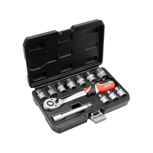 Набір інструментів YATO (YT-38671) квадрат 1/2, М 10 - 24 мм, довжина 38 мм, 12 предметів, фото , зображення 2 | SNABZHENIE.com.ua Набір інструментів YATO (YT-38671) квадрат 1/2, М 10 - 24 мм, довжина 38 мм, 12 предметів, фото , зображення 2 | SNABZHENIE.com.ua