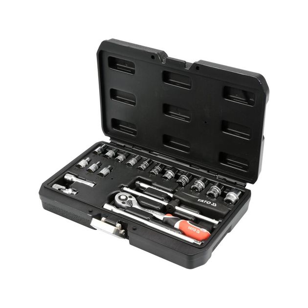 Набор инструментов YATO 1/4", 20 предметов, 3,5 - 14 мм, 25 мм (YT-14491), фото , изображение 8 | SNABZHENIE.com.ua