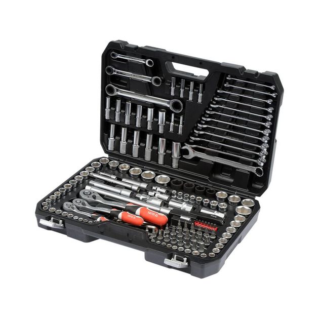 Набор инструментов YATO 150 шт., квадрат 1/4, 3/8 и 1/2 (YT-38811), фото , изображение 6 | SNABZHENIE.com.ua