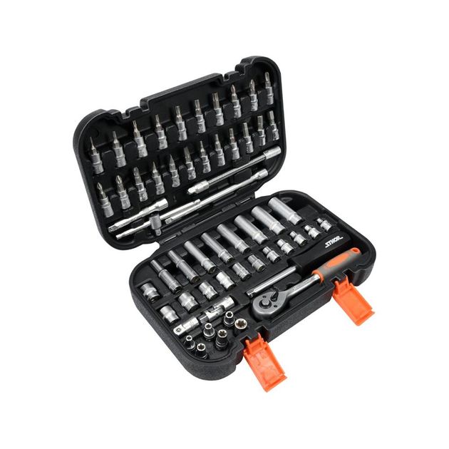 Набор головок и насадок STHOR, квадрат 1/4, 56 предметов, фото , изображение 2 | SNABZHENIE.com.ua Набор головок и насадок STHOR, квадрат 1/4, 56 предметов, фото , изображение 2 | SNABZHENIE.com.ua