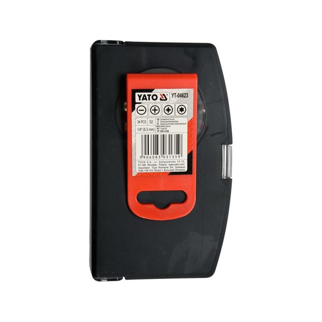 Набір насадок отверточних 1/4 та торцевих головок з квадратом - 1/4 з тримачем і подовжувачем, 34 шт. YATO (YT-04623), фото , зображення 4 | SNABZHENIE.com.ua Набір насадок отверточних 1/4 та торцевих головок з квадратом - 1/4 з тримачем і подовжувачем, 34 шт. YATO (YT-04623), фото , зображення 4 | SNABZHENIE.com.ua