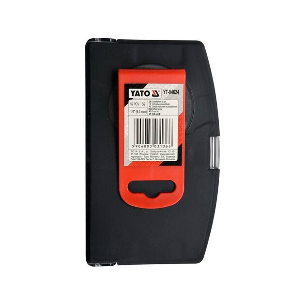 Набор отверточных насадок с держателем YATO 1/4, 59 шт., фото , изображение 5 | SNABZHENIE.com.ua