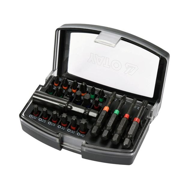 Набор ударных отверточных насадок с держателем YATO 1/4", 23 шт., фото , изображение 2 | SNABZHENIE.com.ua