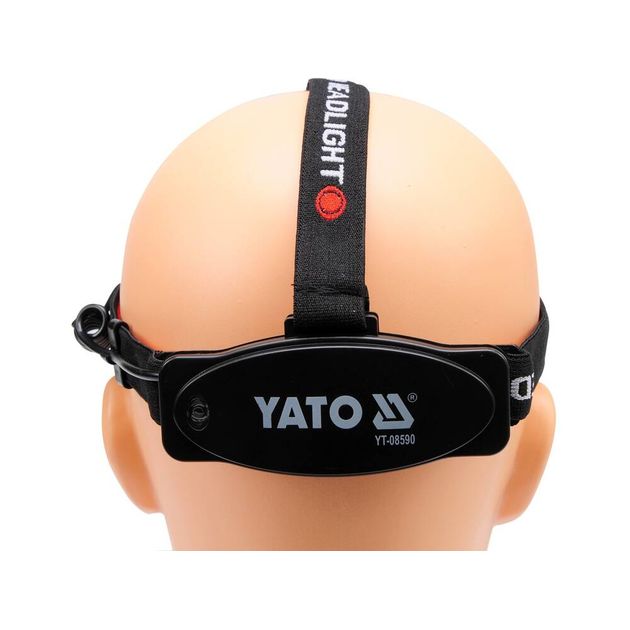 Фонарь диодный на лоб, 3 режима, красный свет, YATO YT-08590, фото , изображение 2 | SNABZHENIE.com.ua