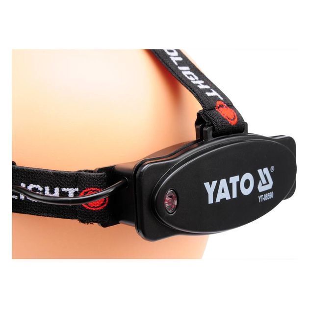 Фонарь диодный на лоб, 3 режима, красный свет, YATO YT-08590, фото , изображение 5 | SNABZHENIE.com.ua