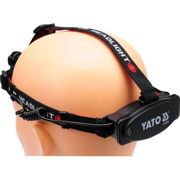 Фонарь диодный на лоб, 3 режима, красный свет, YATO YT-08590, фото , изображение 8 | SNABZHENIE.com.ua