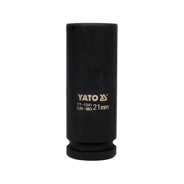 Головка торцева ударна 6-гранна, глибока, квадрат 1/2, 21 мм, довжина 78 мм YATO (YT-1041), фото , зображення 2 | SNABZHENIE.com.ua