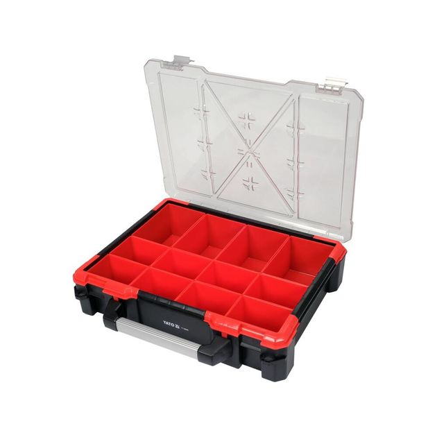 Органайзер пластиковый YATO на 12 ячеек, 490x420x115 мм, фото , изображение 2 | SNABZHENIE.com.ua