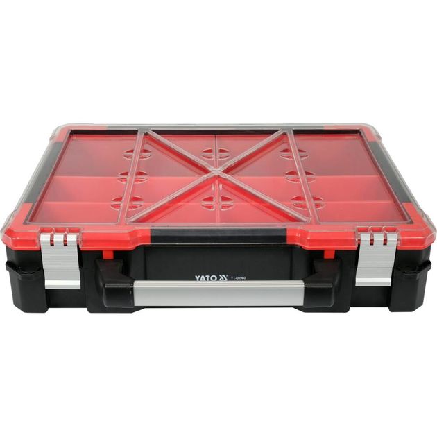 Органайзер пластиковый YATO на 12 ячеек, 490x420x115 мм, фото , изображение 4 | SNABZHENIE.com.ua