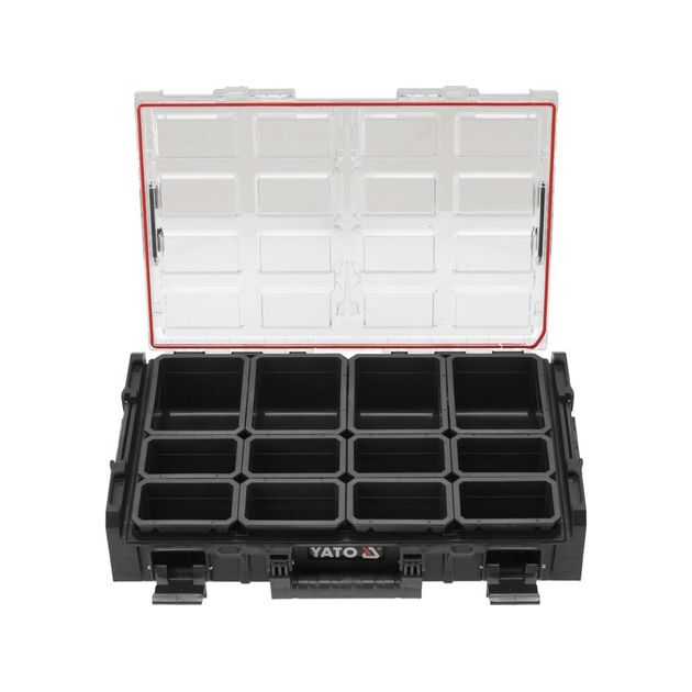 Органайзер з 12 знімними комірками YATO, 585x387x131 мм, пластиковий корпус, фото , зображення 8 | SNABZHENIE.com.ua