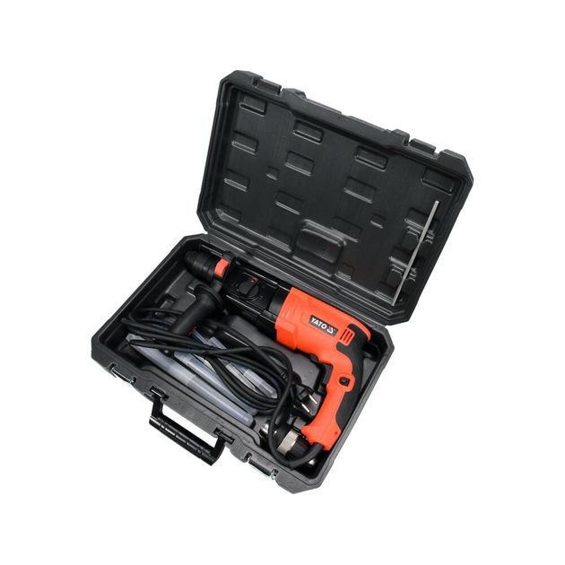 Перфоратор електричний SDS-Plus зі змінною цангом YATO 850 Вт, 3,3 Дж, 30 мм у футлярі (YT-82122), фото , зображення 10 | SNABZHENIE.com.ua Перфоратор електричний SDS-Plus зі змінною цангом YATO 850 Вт, 3,3 Дж, 30 мм у футлярі (YT-82122), фото , зображення 10 | SNABZHENIE.com.ua