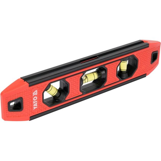 Рівень TORPEDO YATO, алюмінієвий, 230 мм, 3 капсули, магніт, фото , изображение 2 | SNABZHENIE.com.ua