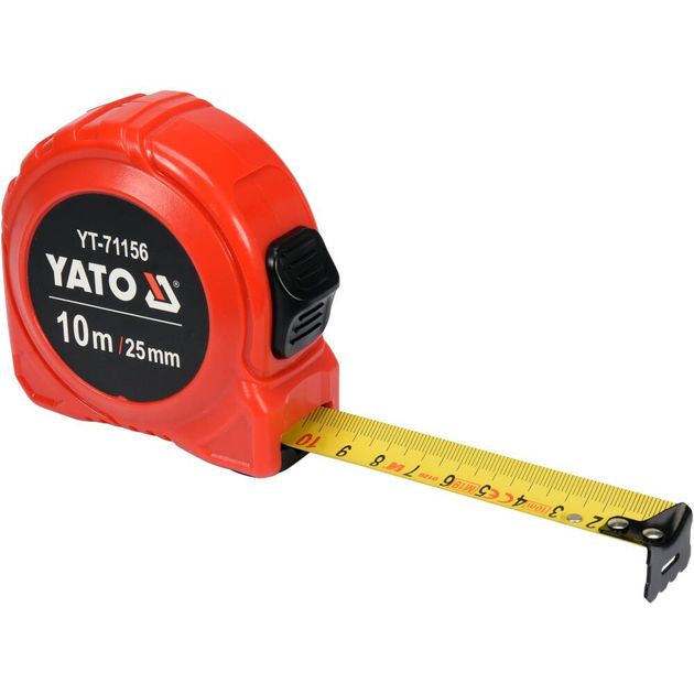 Рулетка YATO 10 м x 25 мм, стальная лента, нейлоновое покрытие, фото , изображение 2 | SNABZHENIE.com.ua Рулетка YATO 10 м x 25 мм, стальная лента, нейлоновое покрытие, фото , изображение 2 | SNABZHENIE.com.ua