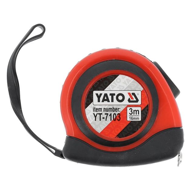 Рулетка YATO с магнитным наконечником, 3 м, 16 мм, нейлон, фото , изображение 2 | SNABZHENIE.com.ua Рулетка YATO с магнитным наконечником, 3 м, 16 мм, нейлон, фото , изображение 2 | SNABZHENIE.com.ua
