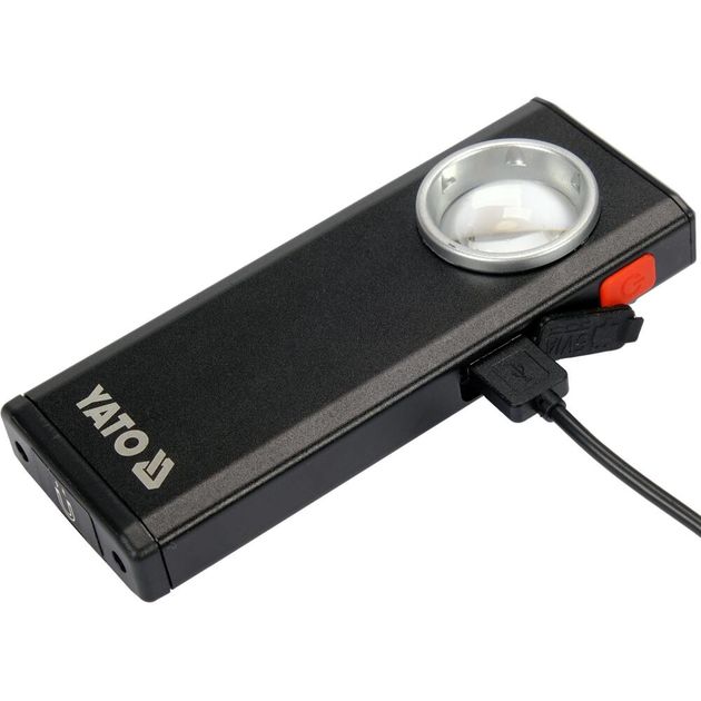 Ліхтар світлодіодний акумуляторний YATO Li-Po 3.7 В, 1500 мАг, 500 Lм, зарядний USB пристрій, фото , зображення 8 | SNABZHENIE.com.ua