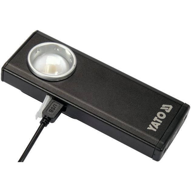 Ліхтар світлодіодний акумуляторний YATO Li-Po 3.7 В, 1500 мАг, 500 Lм, зарядний USB пристрій, фото , зображення 11 | SNABZHENIE.com.ua