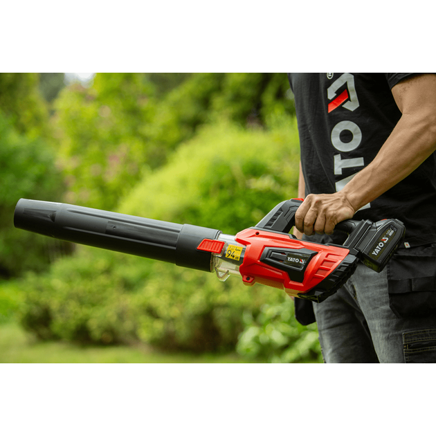 Акумуляторная воздуходувка YATO: Li-Ion 18 В, 4 Ач, 400-570 м³/ч, фото , изображение 6 | SNABZHENIE.com.ua Акумуляторная воздуходувка YATO: Li-Ion 18 В, 4 Ач, 400-570 м³/ч, фото , изображение 6 | SNABZHENIE.com.ua