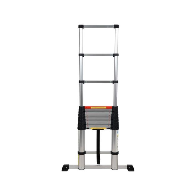 Драбина розтяжна телескопічна VOREL, 13 сходин, h=3.8 м, макс. вага 150 кг, з алюмінію, фото , зображення 2 | SNABZHENIE.com.ua