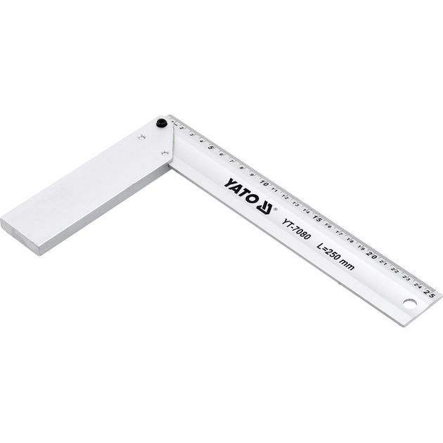Уголок столярний алюмінієвий YATO l = 250 мм (YT-7080), фото , зображення 2 | SNABZHENIE.com.ua