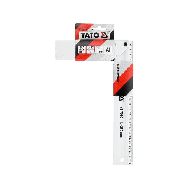 Уголок столярний алюмінієвий YATO l = 250 мм (YT-7080), фото , зображення 4 | SNABZHENIE.com.ua