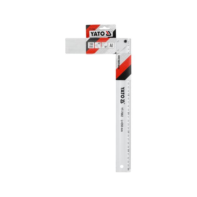 Уголок столярний алюмінієвий YATO l = 350 мм (YT-7082), фото , зображення 4 | SNABZHENIE.com.ua