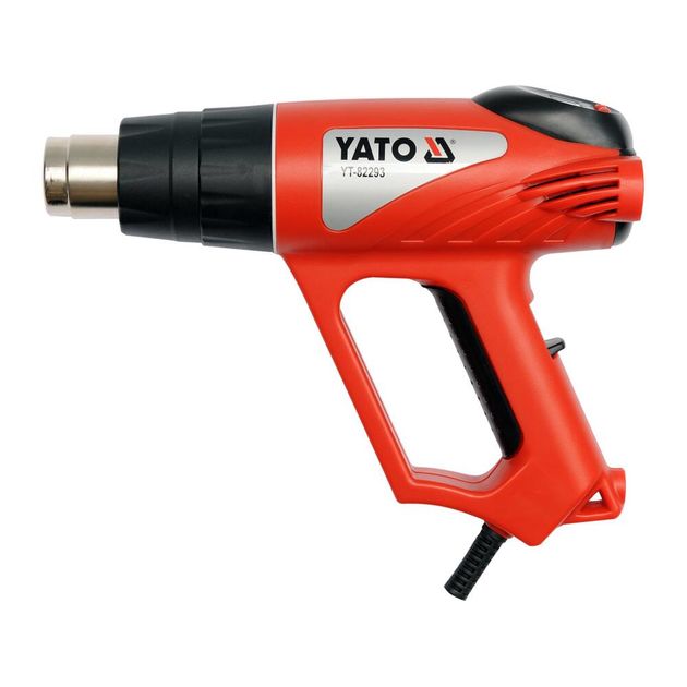 Фен технічний мережевий YATO 2000 Вт 0-600 °C з регулятором температури (LCD) + 6 аксесуарів, фото , зображення 2 | SNABZHENIE.com.ua Фен технічний мережевий YATO 2000 Вт 0-600 °C з регулятором температури (LCD) + 6 аксесуарів, фото , зображення 2 | SNABZHENIE.com.ua