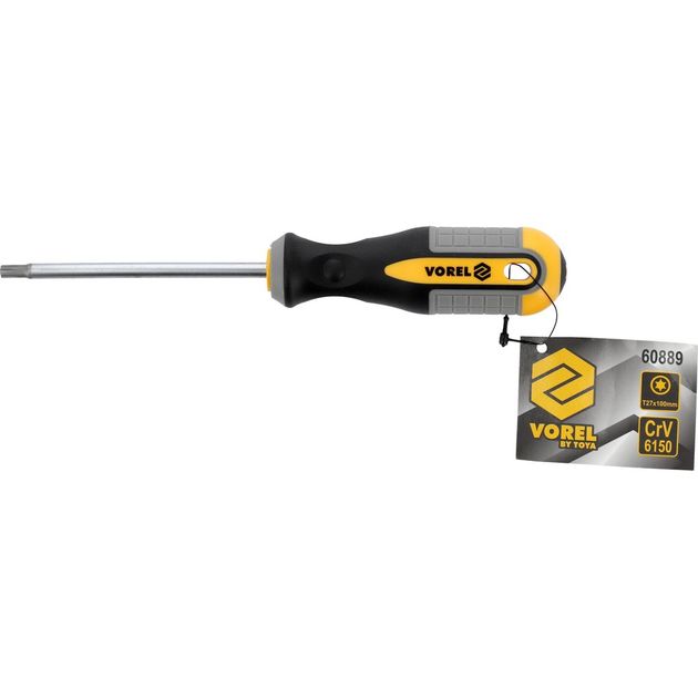 Викрутка зіркова VOREL TORX-Security Т27 х 100 мм CrV, фото , изображение 5 | SNABZHENIE.com.ua