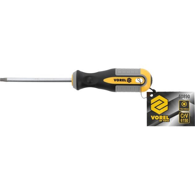 Викрутка зіркова VOREL : TORX Т30 х 100 мм. CrV [12/36/144], фото , зображення 5 | SNABZHENIE.com.ua