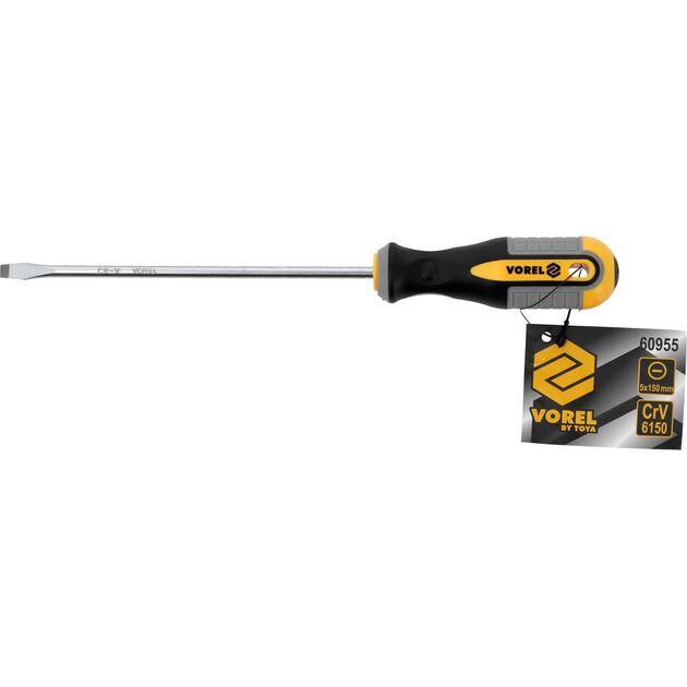Викрутка плоская VOREL SL5 х 150 мм Cr-V, фото , изображение 5 | SNABZHENIE.com.ua