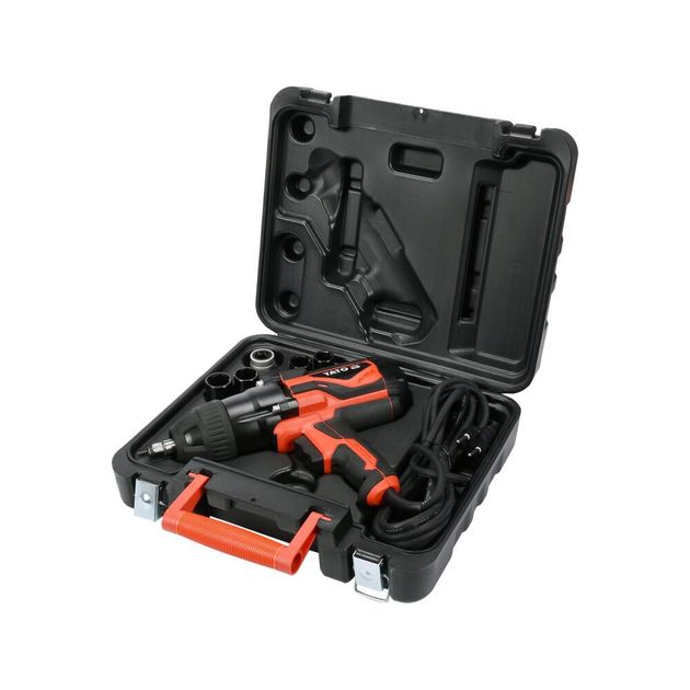 Гайковерт ударный сетевой YATO 1/4 HEX, 1/2 F, 1020 Вт, 600 Нм, кейс, фото , изображение 6 | SNABZHENIE.com.ua