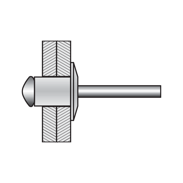 Заклепочник ручний VOREL з металевим корпусом, l=200 мм, для нітів Ø=2.4/3.2/4.0/4.8 мм [30], фото , зображення 8 | SNABZHENIE.com.ua
