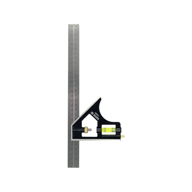 Кутник багатофункційний металевий YATO 300 мм з прямим кутом і рівнем 45 | 90 ˚, фото , зображення 2 | SNABZHENIE.com.ua