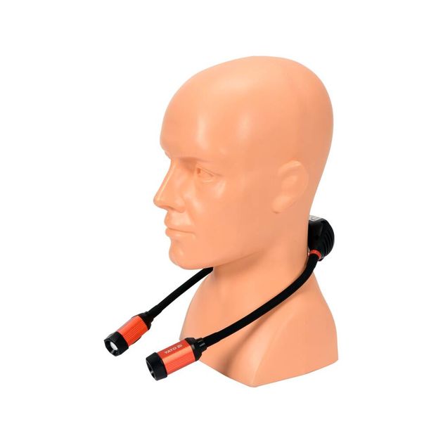 Ліхтарі 2 COB-діодні нашийні YATO з живленням від Li-Ion акумулятора 3,7 В 2000 мАгод, 2 по 150 Lm, фото , зображення 8 | SNABZHENIE.com.ua