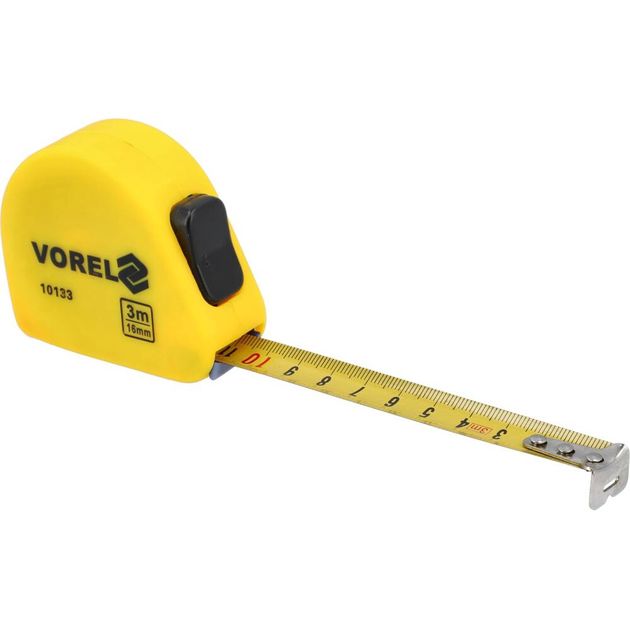 Рулетка VOREL 3 м x 16 мм, 2 фиксатора (VO-10133), фото , изображение 3 | SNABZHENIE.com.ua