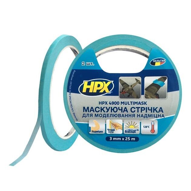Маскировочная лента HPX 4900 MULTIMASK 3мм х 25м, суперпрочная, фото  | SNABZHENIE.com.ua